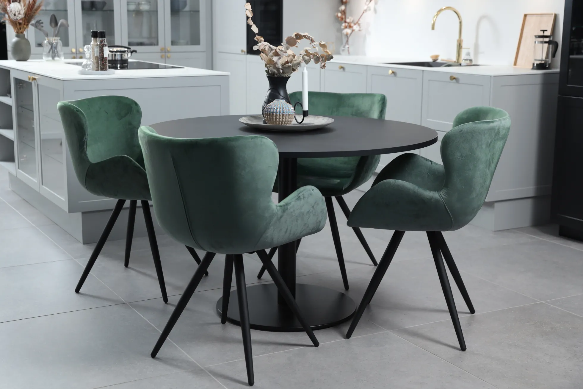 Alma velour grøn