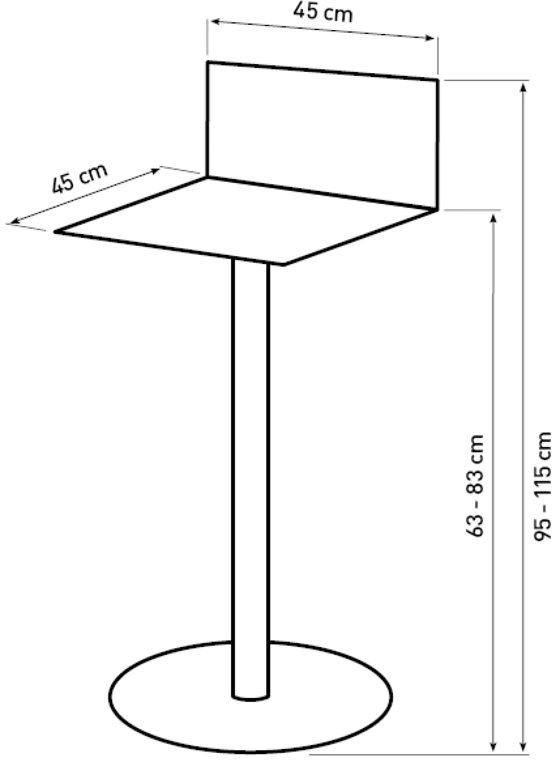 Barstol kunstlæder grå/krom