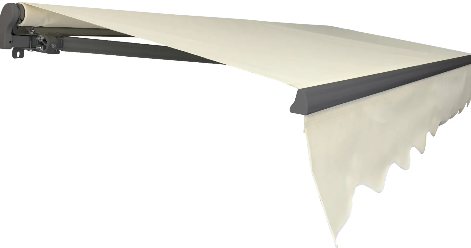 Åben markise 400x250cm creme/antracitgrå