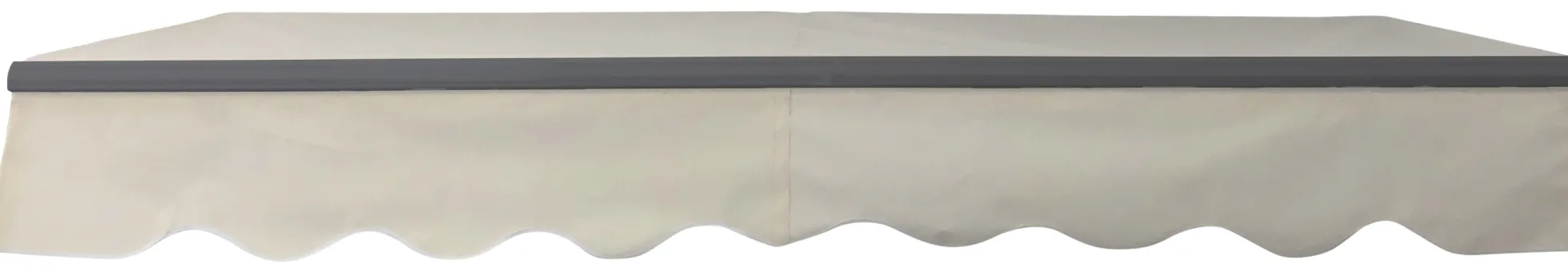 Åben markise 350x250cm creme/antracitgrå