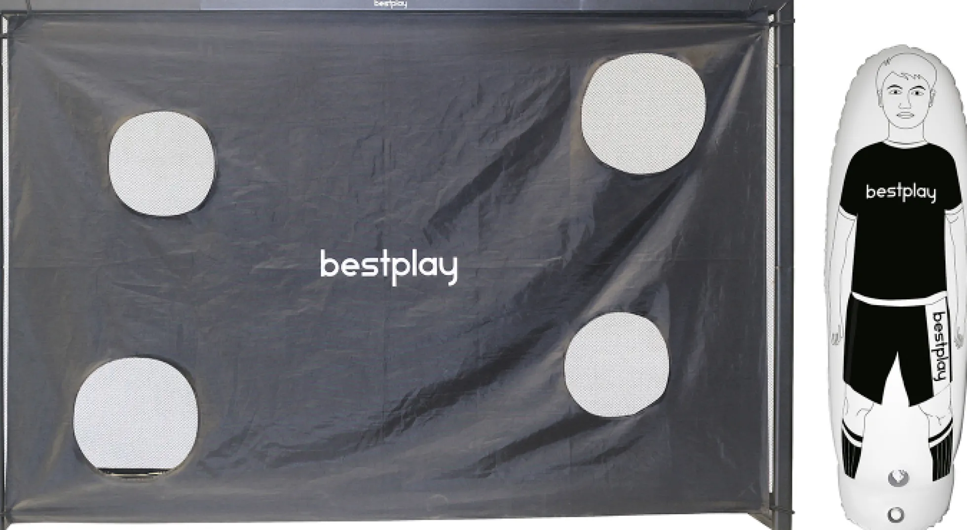 Bestplay fodboldmål 300x200cm + air dummy