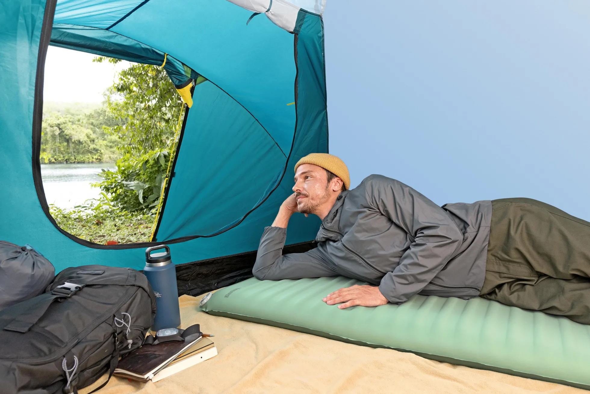 Bestway ComforTrek selvoppustelig 183x63,5x7,6cm