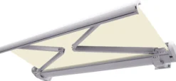 Elektrisk markise lukket 250x200cm creme/hvid