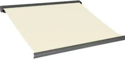 Elektrisk markise lukket 400x300cm creme/antracitgrå