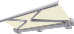Elektrisk markise lukket 450x300cm creme/hvid