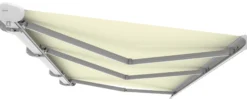 Elektrisk markise lukket 600x300cm hvid/creme