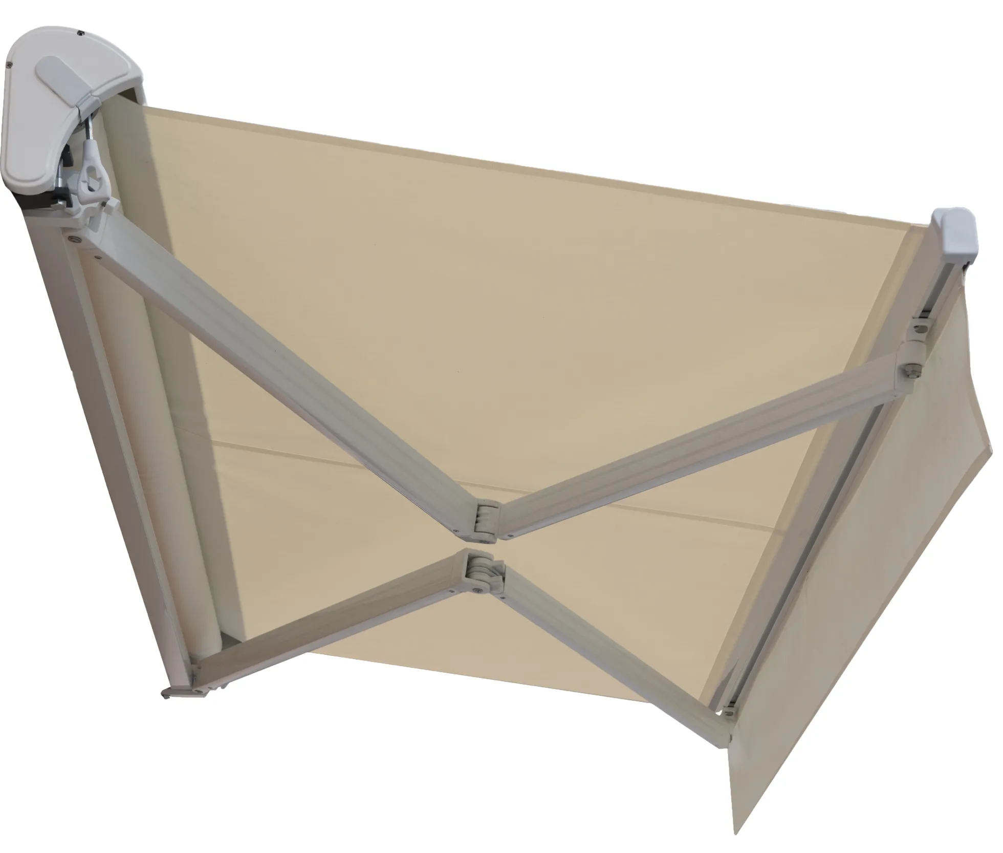 Essence åben elektrisk markise 300x250cm creme/hvid