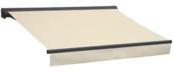 Essence åben elektrisk markise 350x300cm creme/antracitgrå
