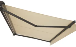 Essence åben elektrisk markise 350x300cm creme/antracitgrå