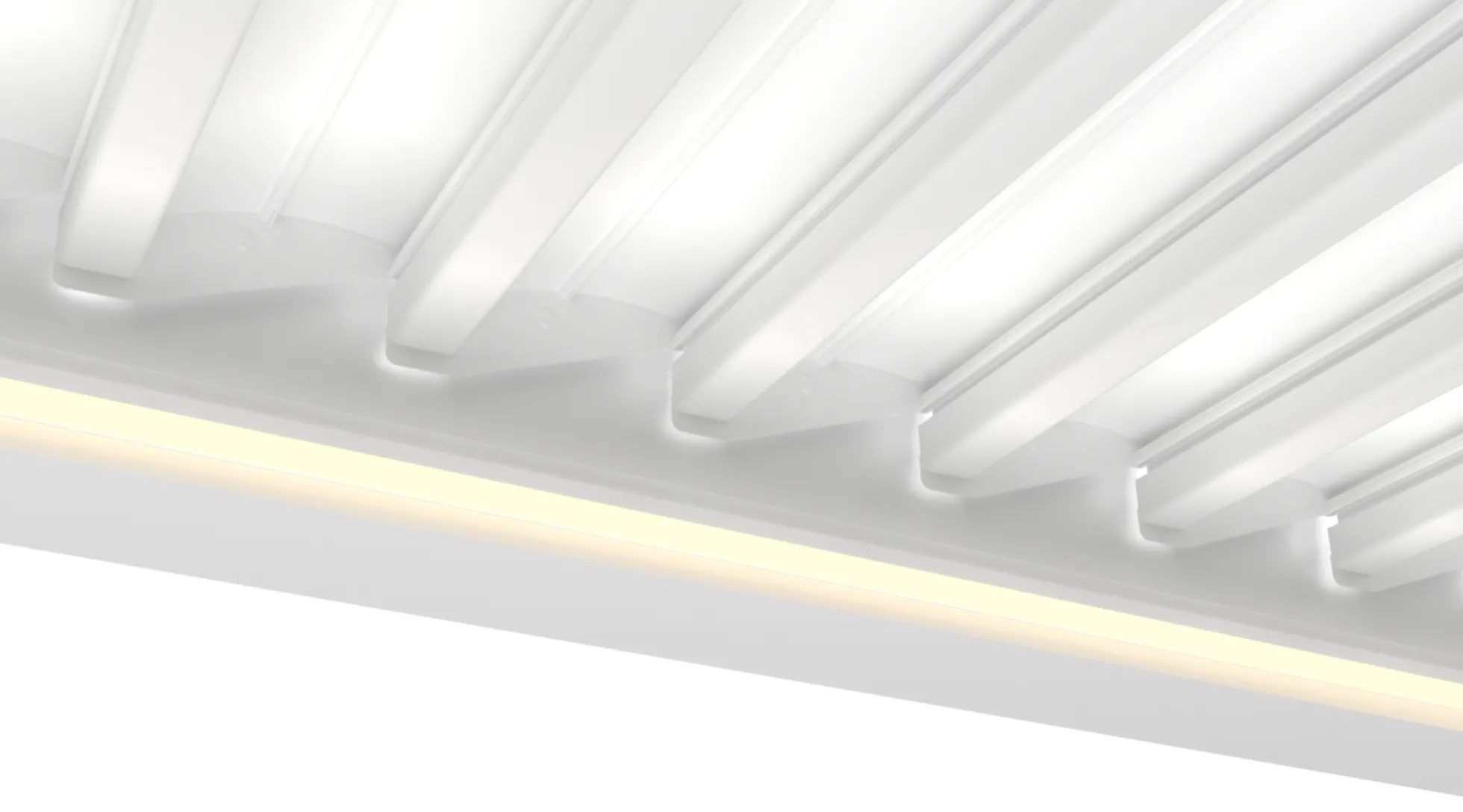 Essence elektrisk LED pergola med lameltag 600x300cm hvid