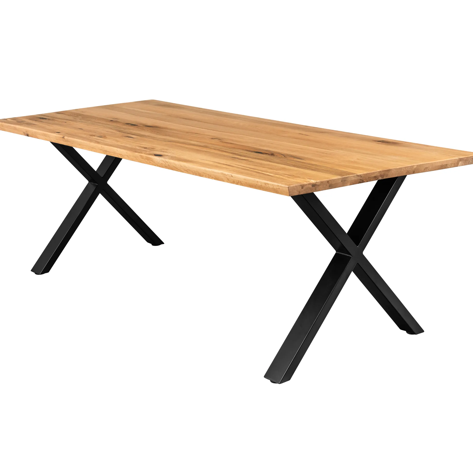 Firenze med krydsben og 1 planke 200x95x71cm eg natur/sort