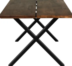 Firenze med krydsben 220x95x74cm eg smoked/sort