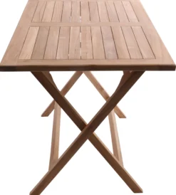 Foldbart havebord i kerne teaktræ 70x120x75,5cm