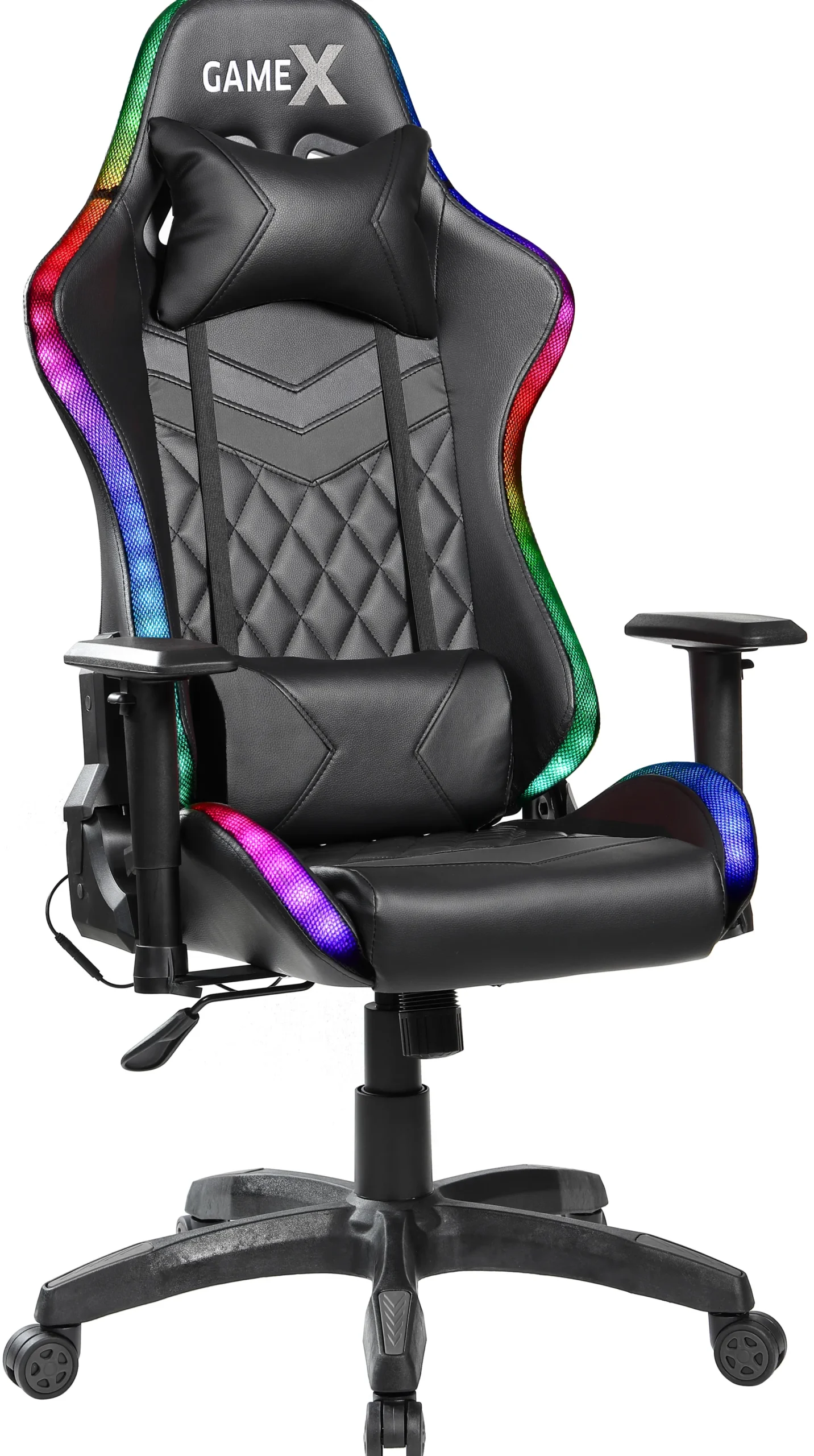 GameX Lopez LED kunstlæder sort/sort