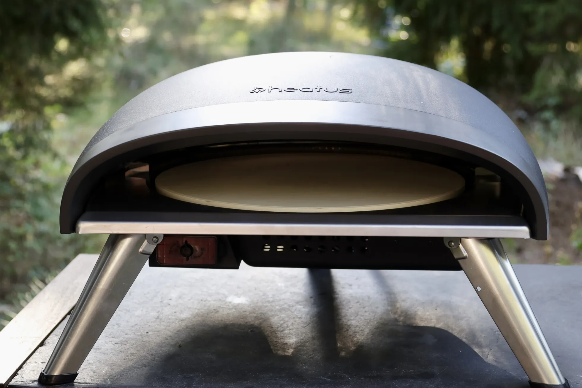 Heatus pizzaovn til gas 12" med rotation sort