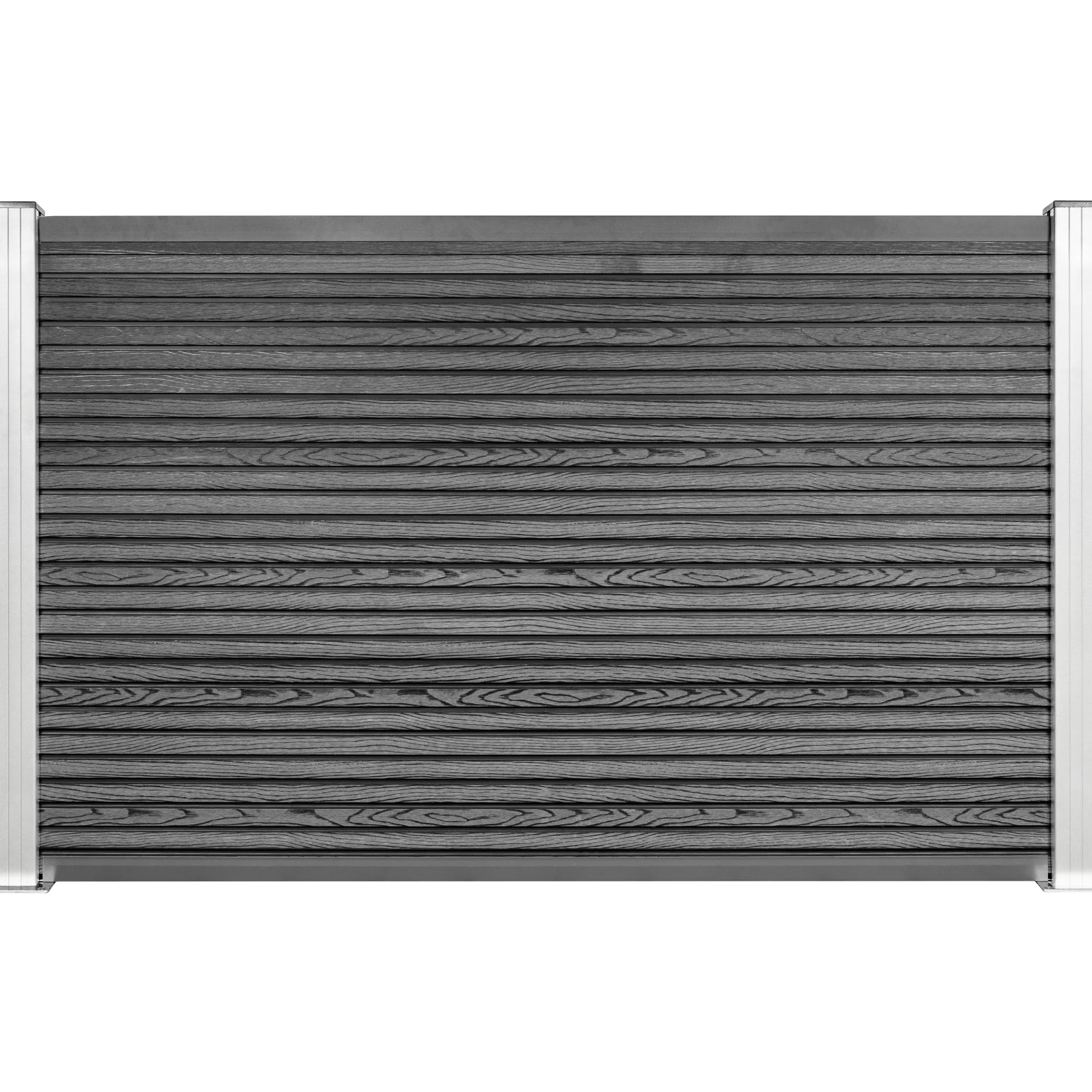 Komposithegn med 2 stolper 120cm antracitgrå/alu