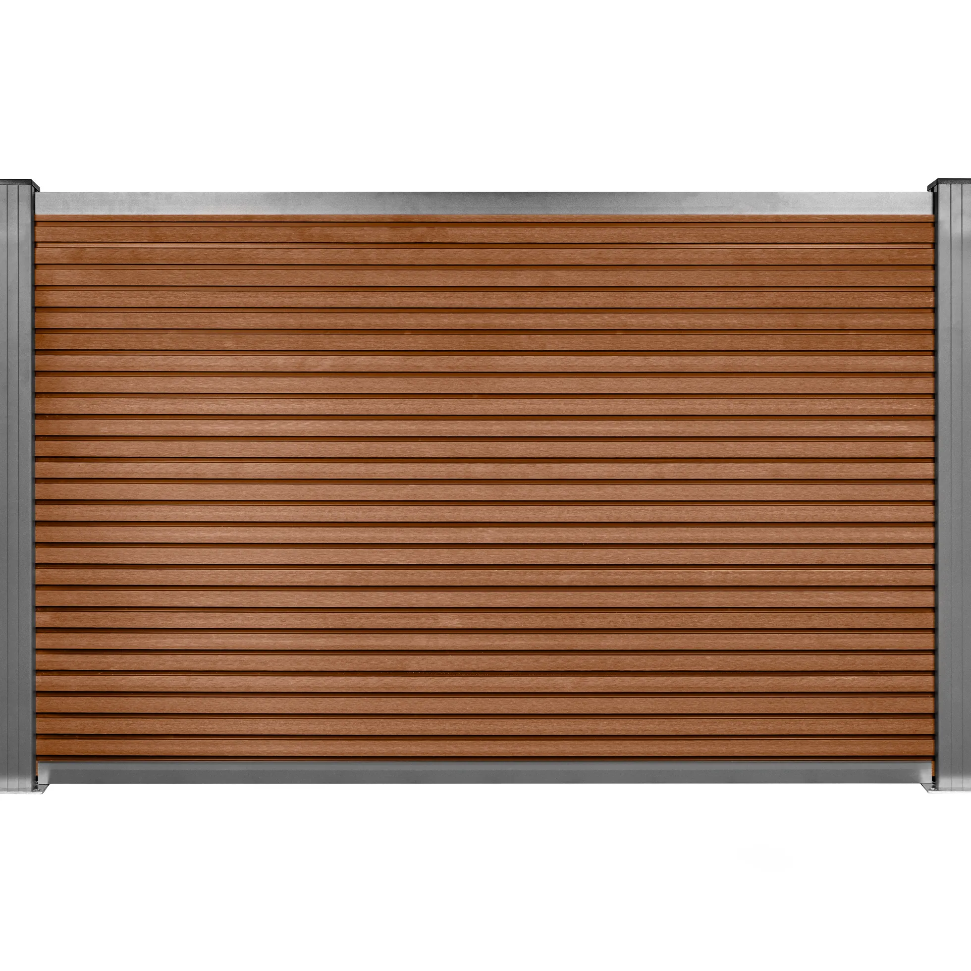 Komposithegn med 2 stolper 120cm brun/grå