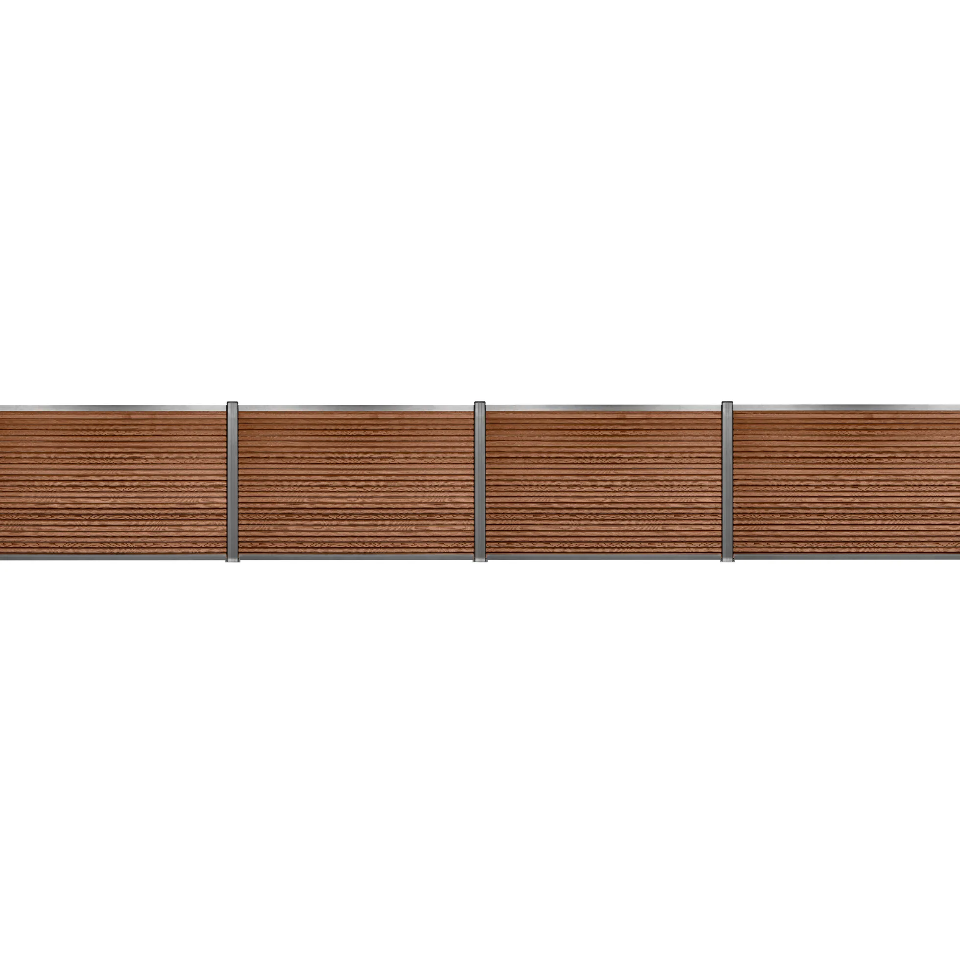Komposithegnsæt 459x120cm brun/grå