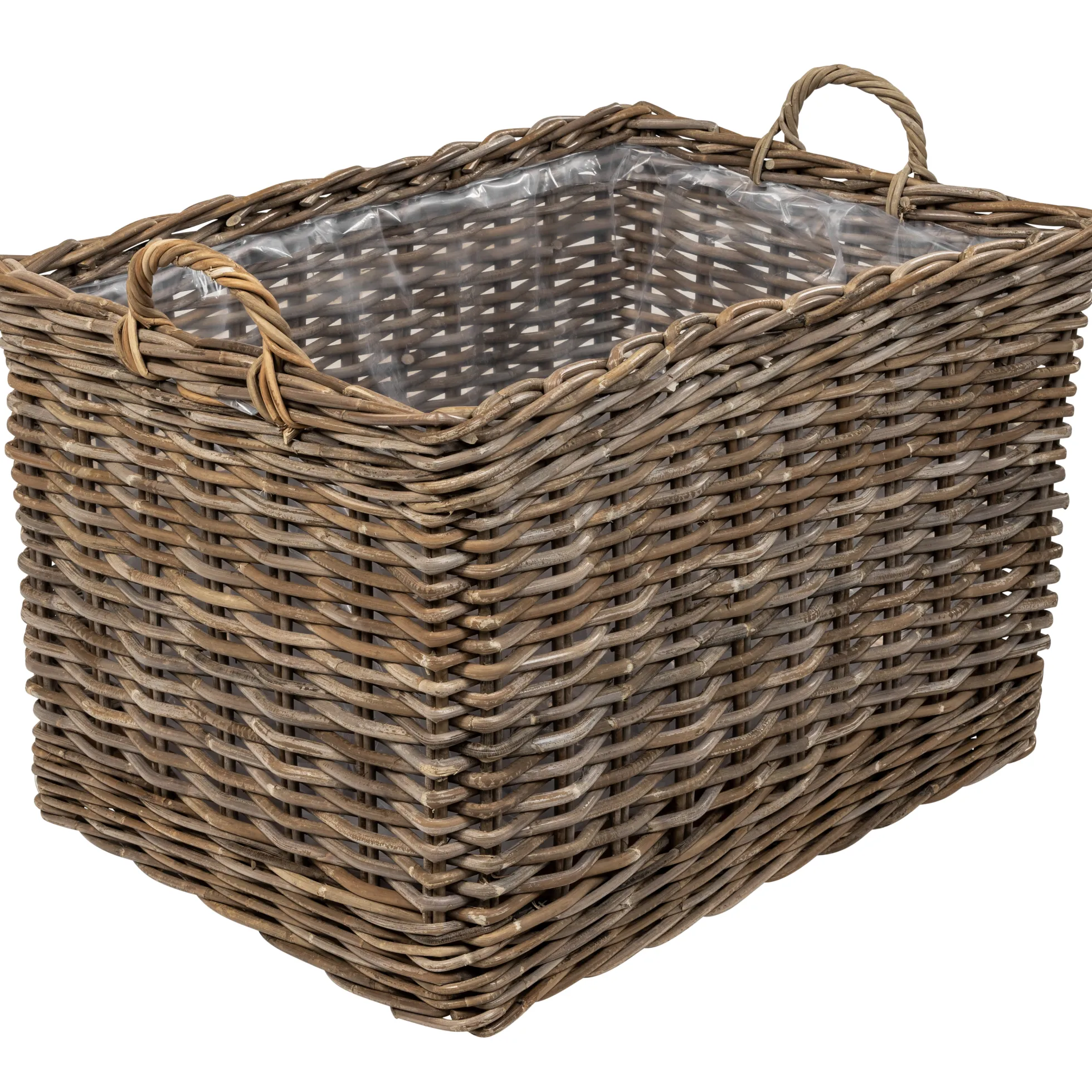Kurv aflang med hjul 82x57x52cm