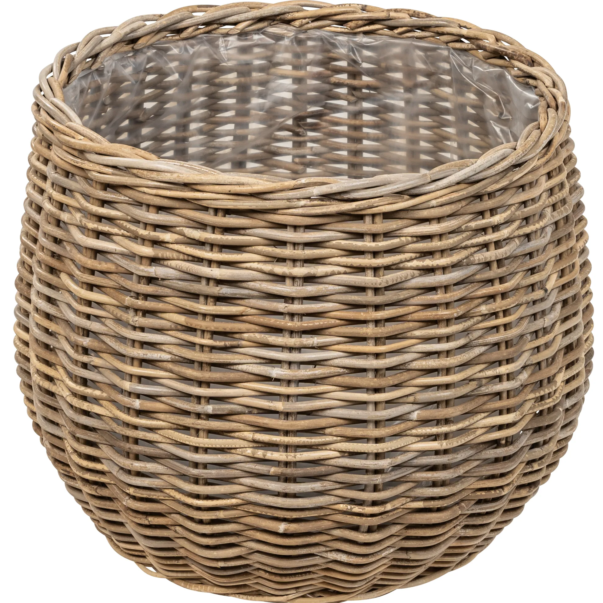 Kurv rund kubu rattan ø55x45cm
