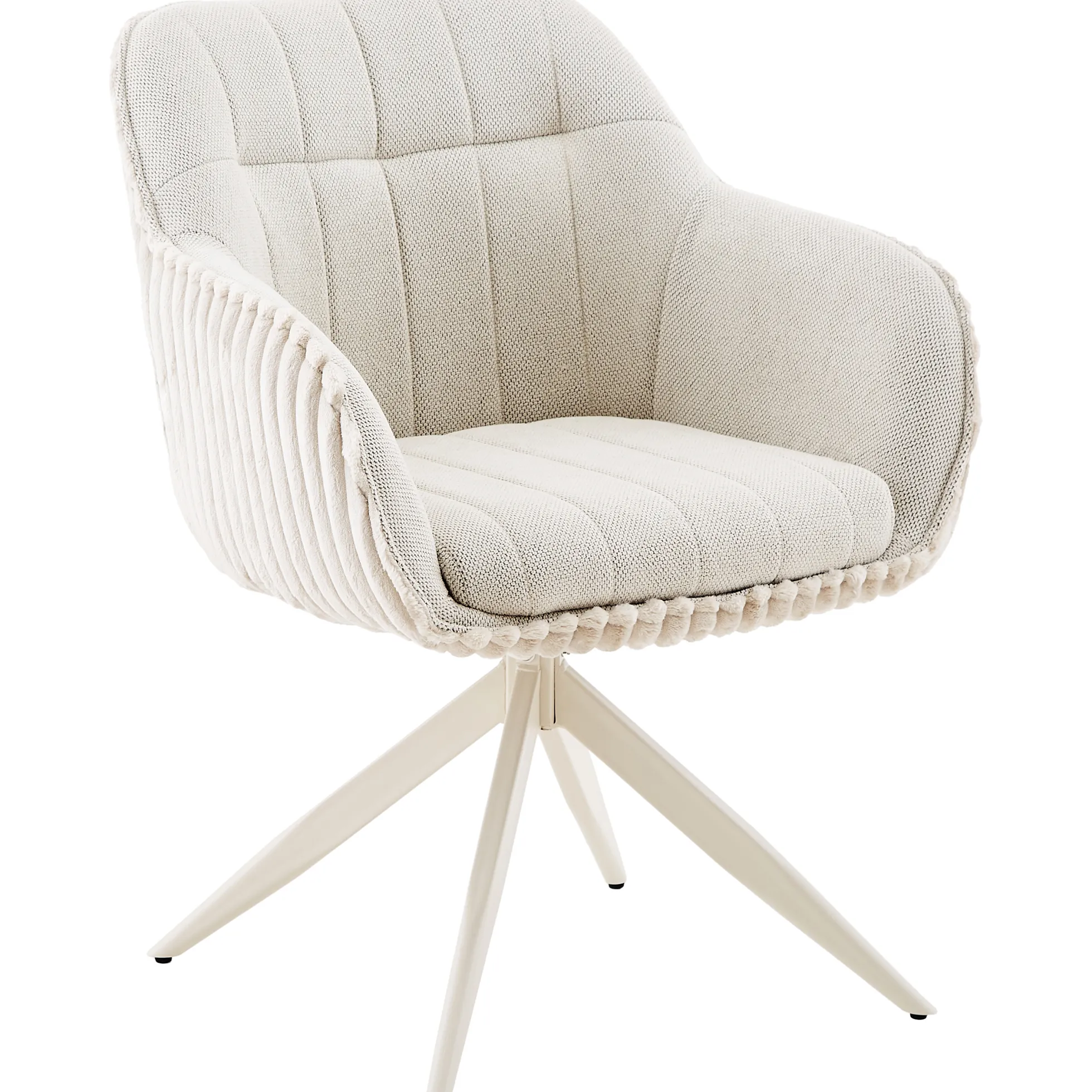Laura med drejefunktion imiteret pels beige