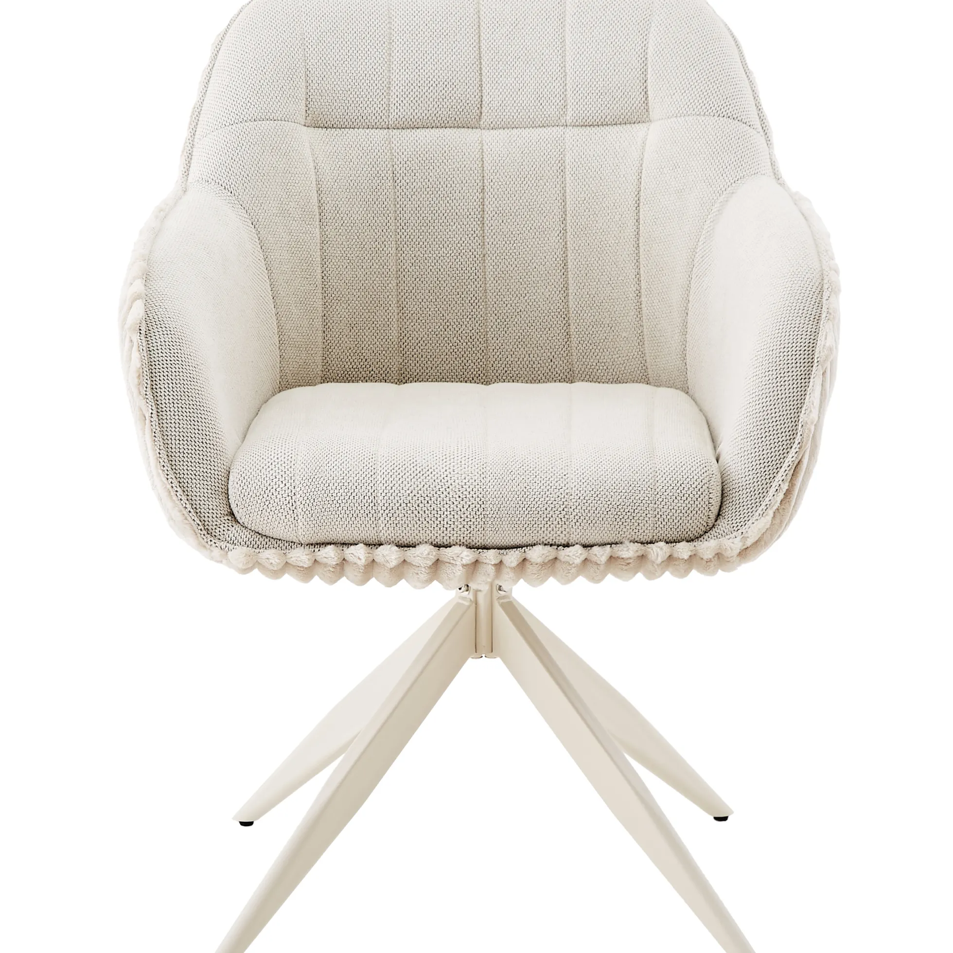 Laura med drejefunktion imiteret pels beige