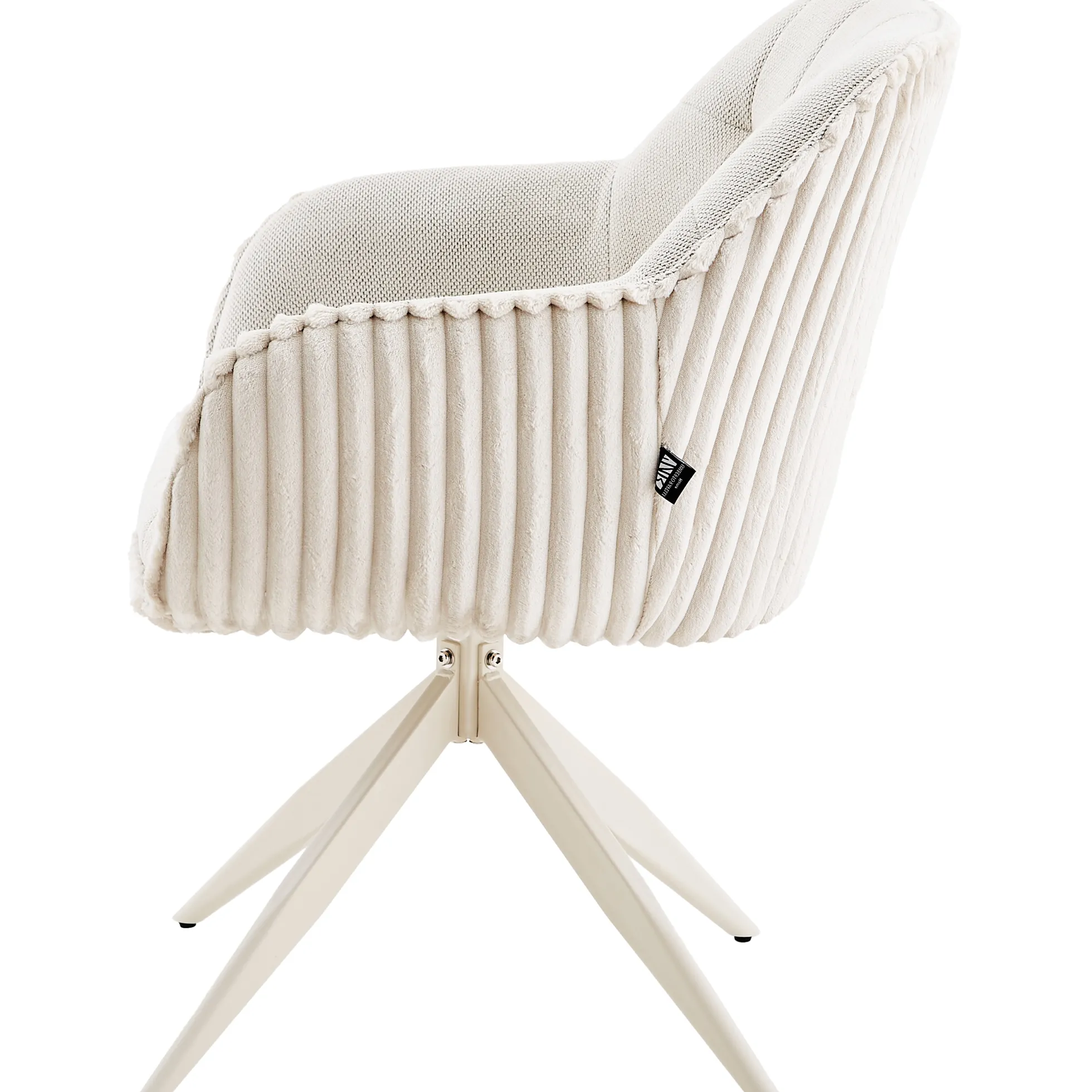 Laura med drejefunktion imiteret pels beige