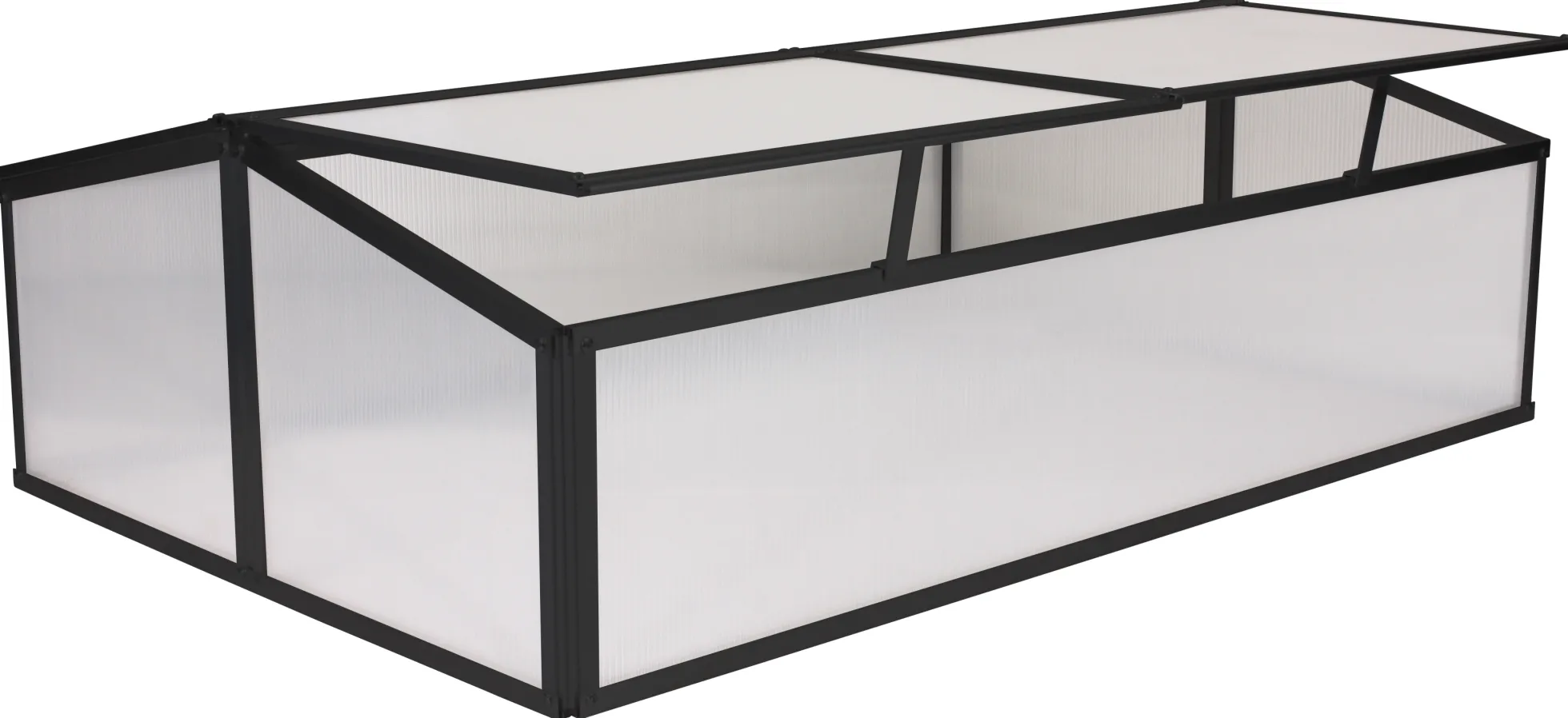 Minidrivhus sort 120x80x37cm