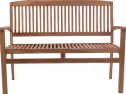 Nina bænk i kerne teaktræ 120x54x88cm