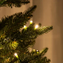 Nordisk juletræ med lys og timer 180cm