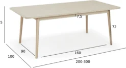 Nyborg 200x100x75cm eg natur/natur