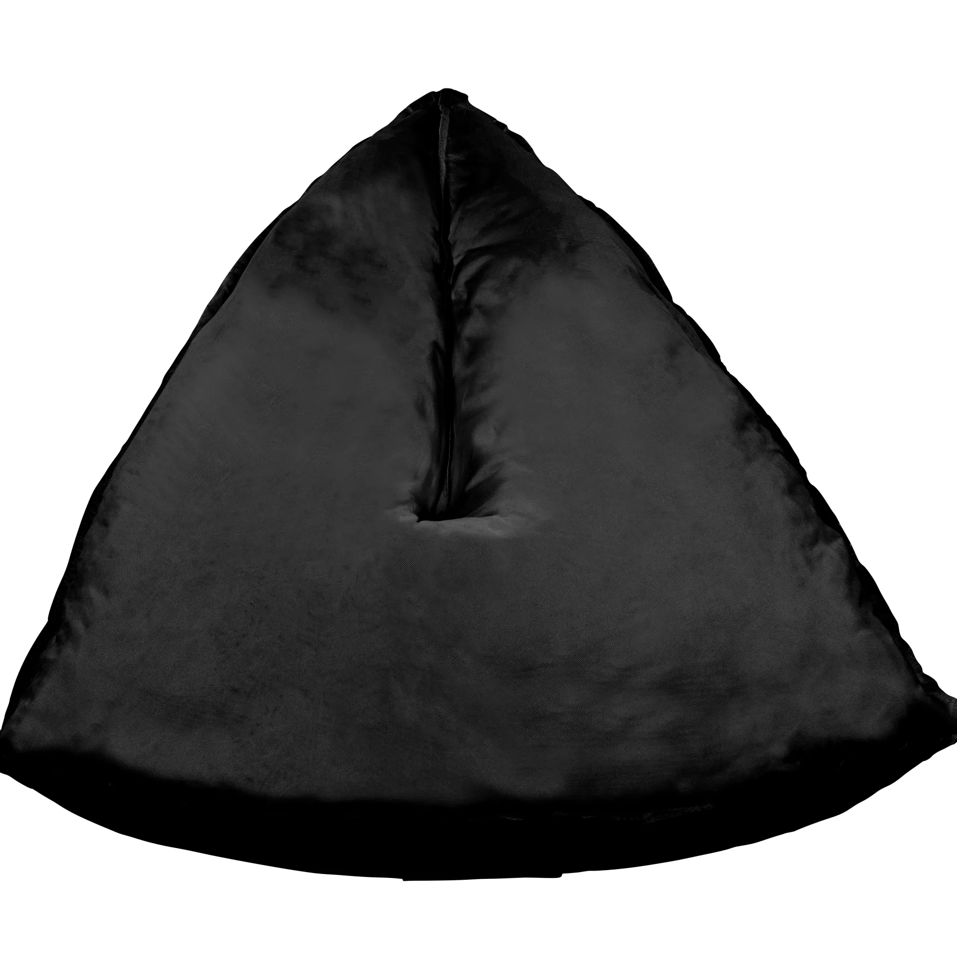 Oval sækkestol stof sort