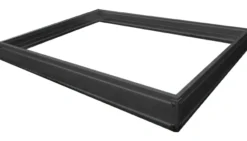 Sokkel til drivhus med glas sort 191x313x191cm
