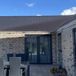 Solsejl antracitgrå LUX 5x5x5m