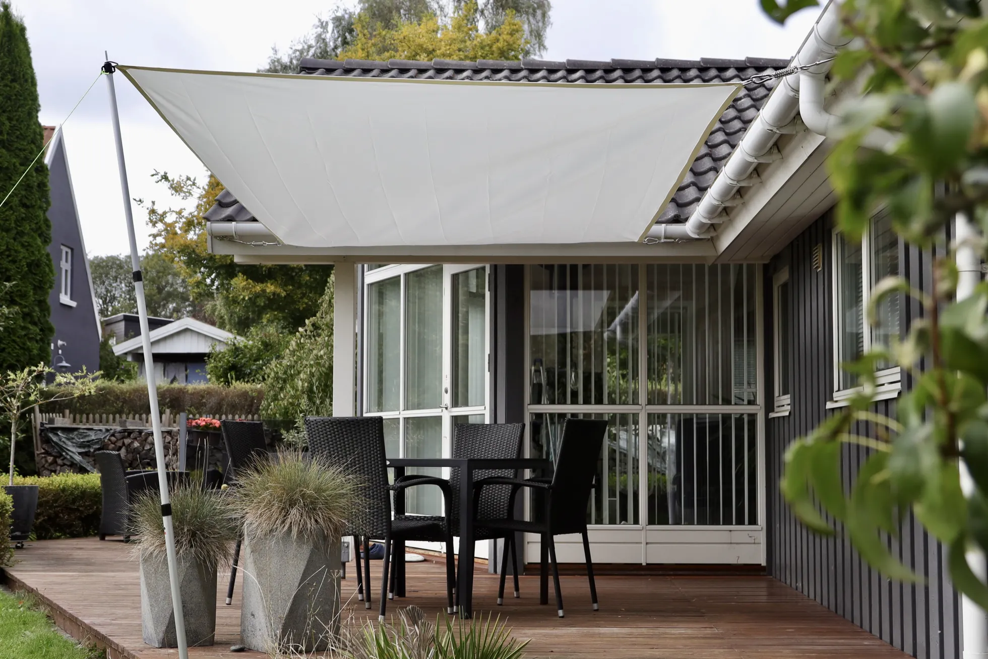 Solsejl creme LUX 3,6x3,6m