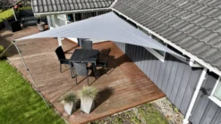 Solsejl grå LUX 5x5x5m