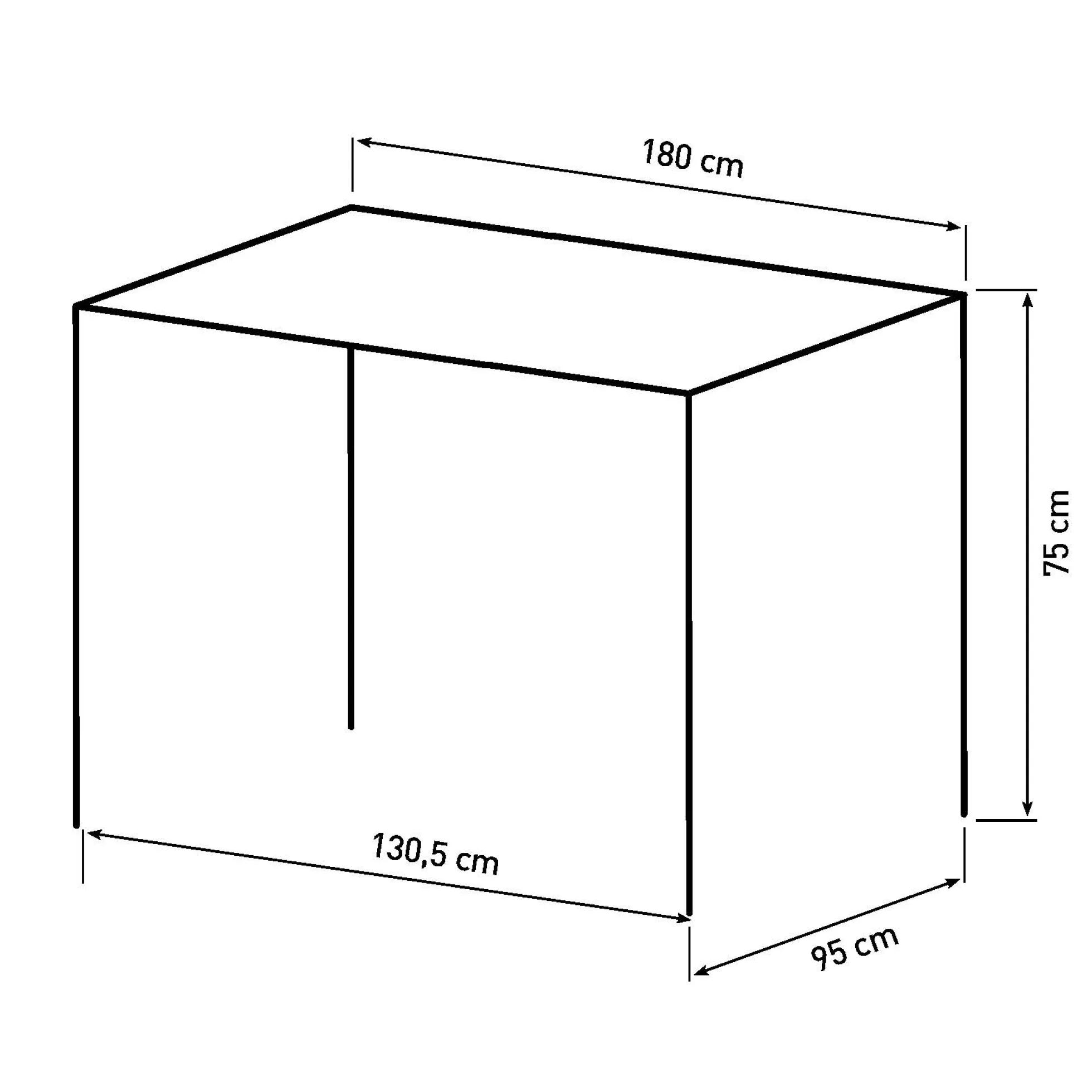 Terni 180x95x75cm eg natur/natur